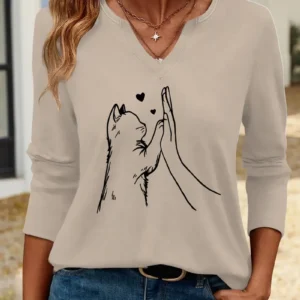 Women’S Casual V-Neck T-Shirt