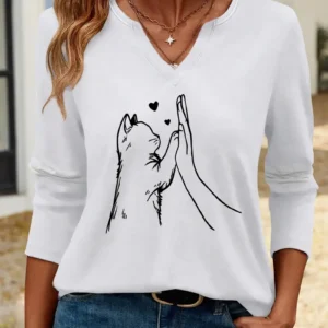 Women’S Casual V-Neck T-Shirt
