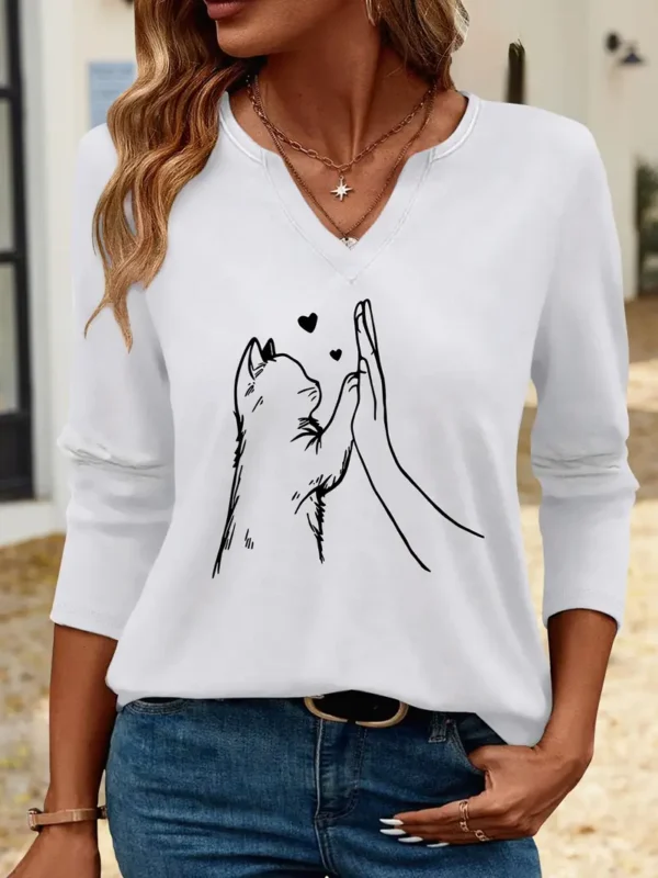 Women'S Casual V-Neck T-Shirt