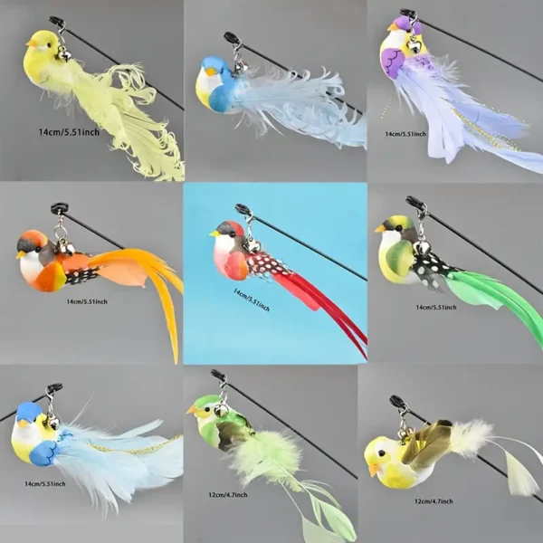 Cat Toy Bird and Butterfly Stick - Image 3
