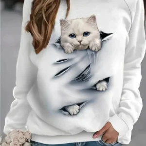 Women’S Casual  Crew Neck Sweatshirt