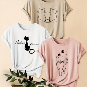 Women’S Vintage Cat T-Shirts