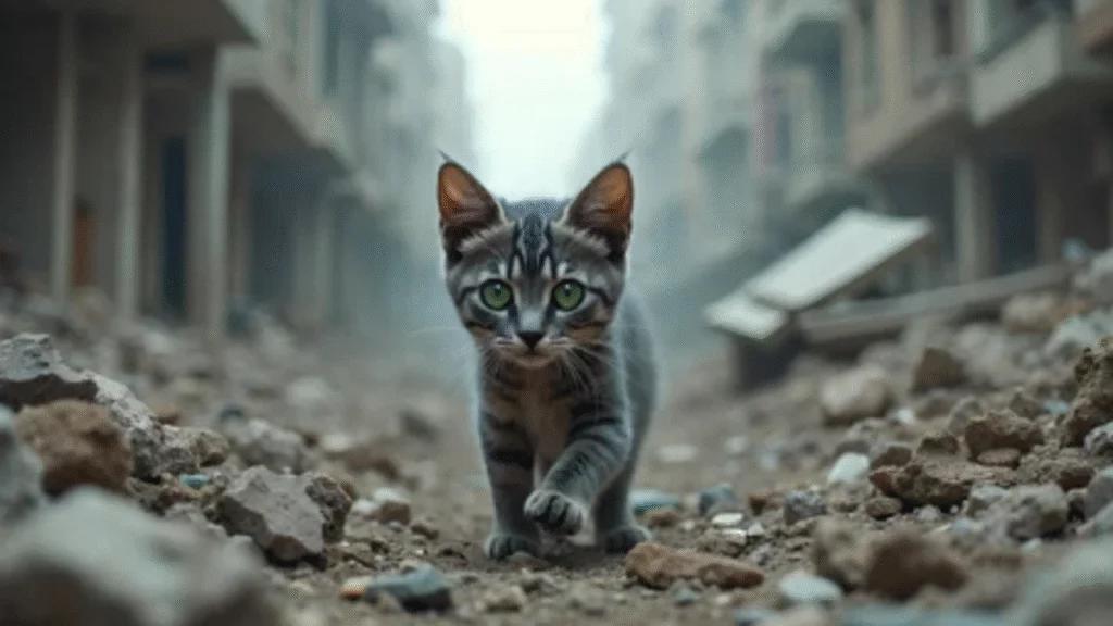 the lives of cats during war