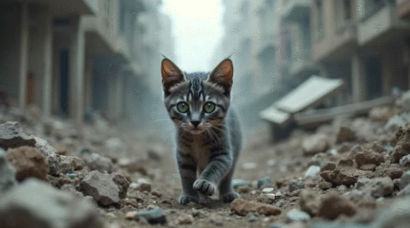 the lives of cats during war