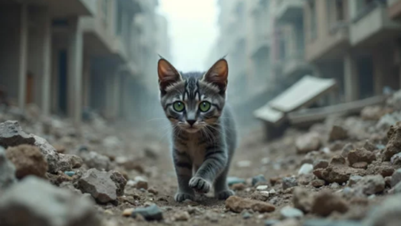 the lives of cats during war