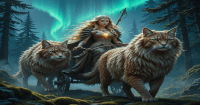 Bygul and Trjegul The Mythical Cats of Goddess Freyja