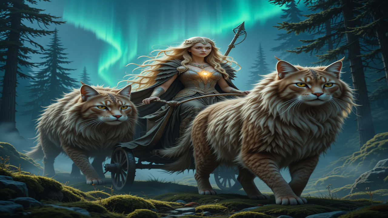 Bygul And Trjegul The Mythical Cats Of Goddess Freyja