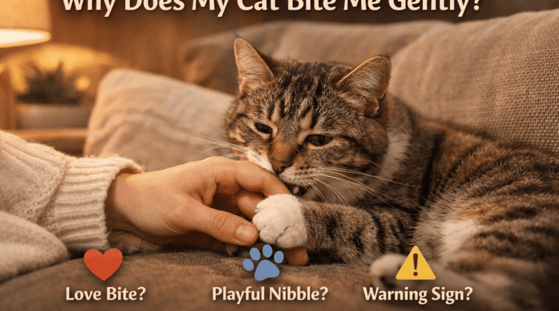 why does my cat bite me gently while showing affection