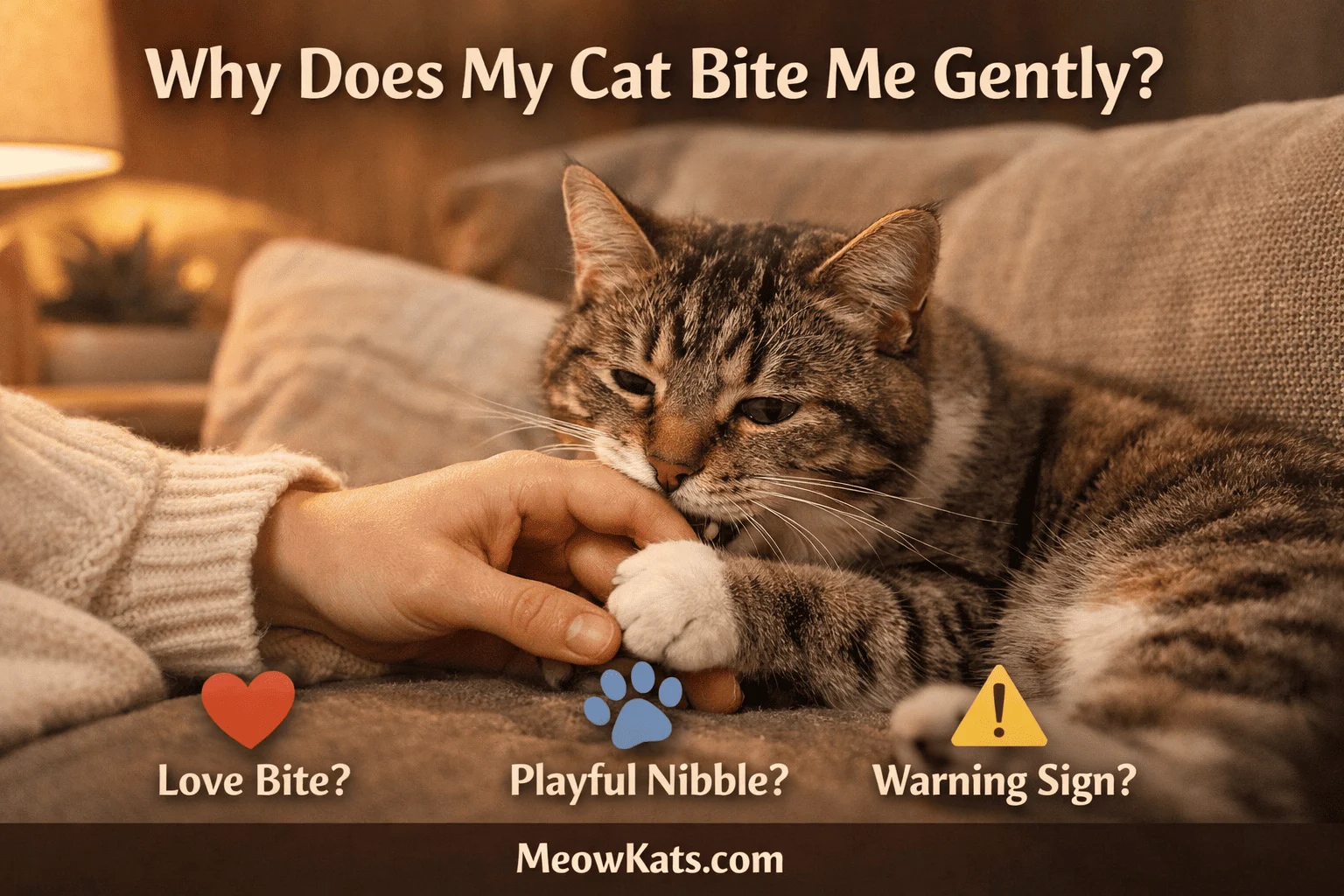 why does my cat bite me gently while showing affection