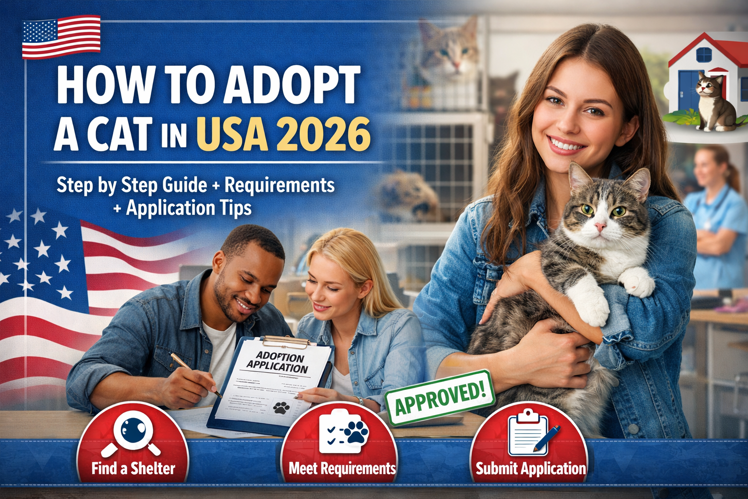 How to adopt a cat in USA 2026 step by step guide requirements and application process